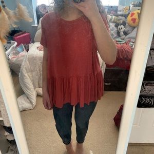 target long peplum t-shirt